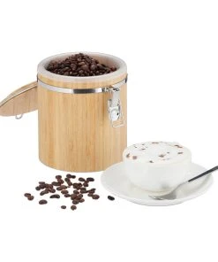 Relaxdays Kaffeedose In Natur - (H)15 Cm