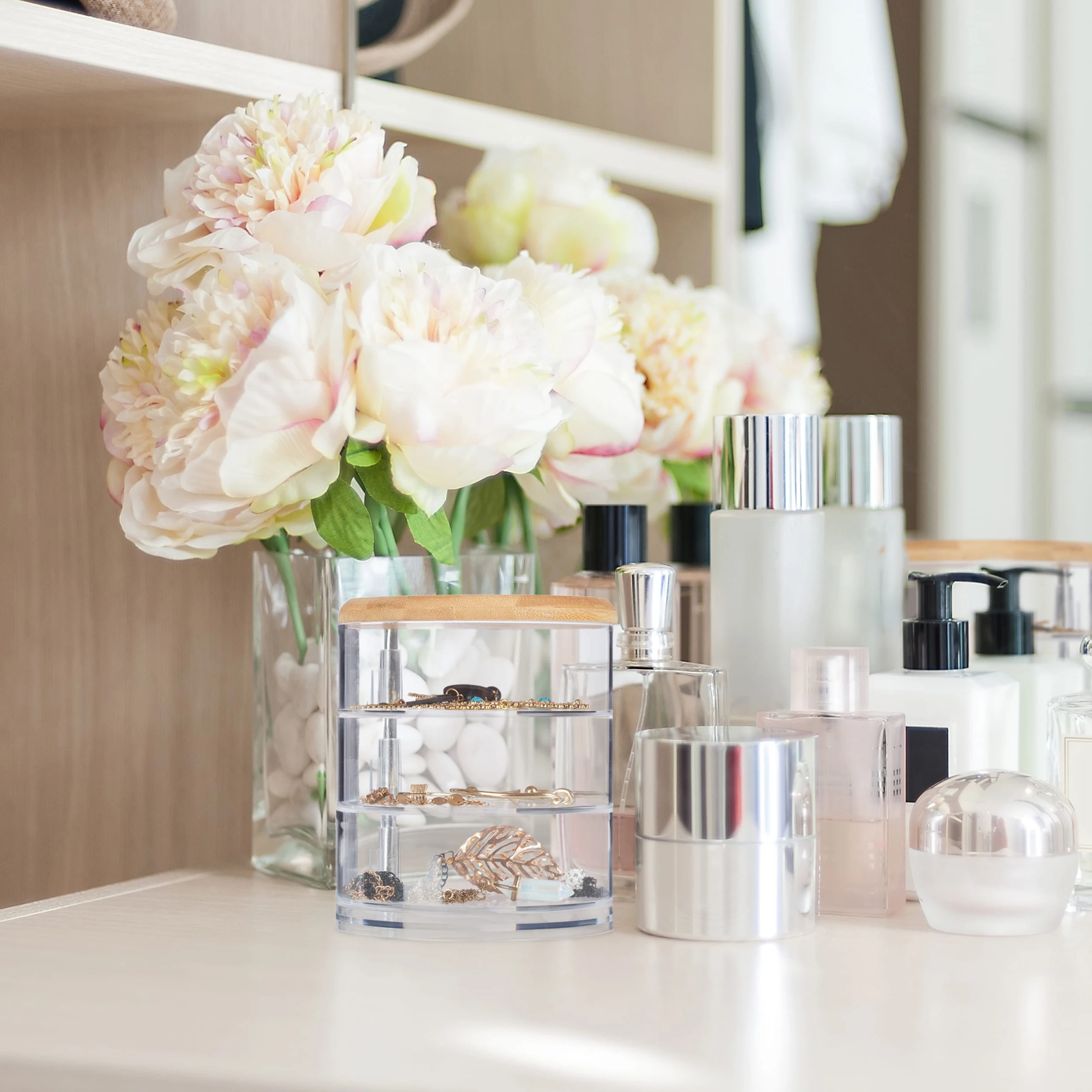 Relaxdays Makeup Organizer Deckel In Transparent 2 Relaxdays Makeup Organizer Deckel In Transparent – Bild 2