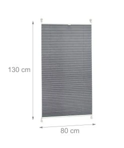 Relaxdays Plissee In Grau - (L)130 X (B)80 Cm -Relaxdays Verkaufsshop relaxdays plissee in grau l 130 x b 80 cm 2