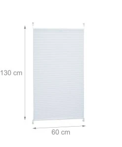 Relaxdays Plissee In Weiß - (L)130 X (B)60 Cm -Relaxdays Verkaufsshop relaxdays plissee in weiss l 130 x b 60 cm 3