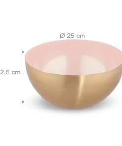 Relaxdays Salatschüssel In Rosa/ Gold - (H)12,5 X Ø 25 Cm -Relaxdays Verkaufsshop relaxdays salatschussel in rosa gold h 12 5 x o 25 cm 3