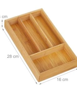 Relaxdays Schubladenorganizer In Natur - (B)16 X (H)4 X (T)28 Cm -Relaxdays Verkaufsshop relaxdays schubladenorganizer in natur b 16 x h 4 x t 28 cm 3