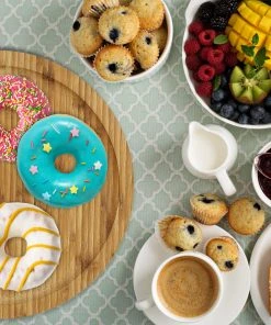 Relaxdays Servierplatte In Natur - Ø 33 Cm -Relaxdays Verkaufsshop relaxdays servierplatte in natur o 33 cm 4