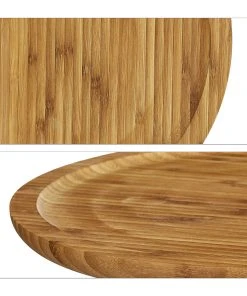 Relaxdays Servierplatte In Natur - Ø 33 Cm -Relaxdays Verkaufsshop relaxdays servierplatte in natur o 33 cm 5