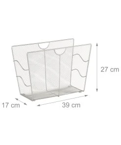 Relaxdays Zeitungsständer In Silber - (B)39x (H)27 X (T)17 Cm -Relaxdays Verkaufsshop relaxdays zeitungsstander in silber b 39x h 27 x t 17 cm 2