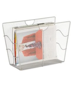 Relaxdays Zeitungsständer In Silber - (B)39x (H)27 X (T)17 Cm -Relaxdays Verkaufsshop relaxdays zeitungsstander in silber b 39x h 27 x t 17 cm 4