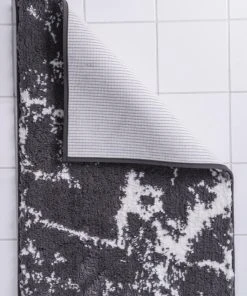 RIDDER Badezimmerteppich Marmor Beige-weiß -Relaxdays Verkaufsshop ridder badezimmerteppich marmor beige weiss 3 scaled