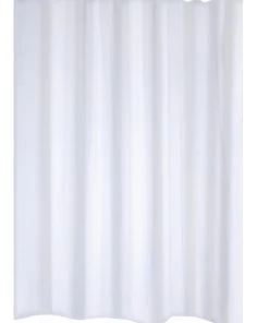 RIDDER Duschvorhang Textil Diamond Inkl. Ringe Weiß 180x200 Cm