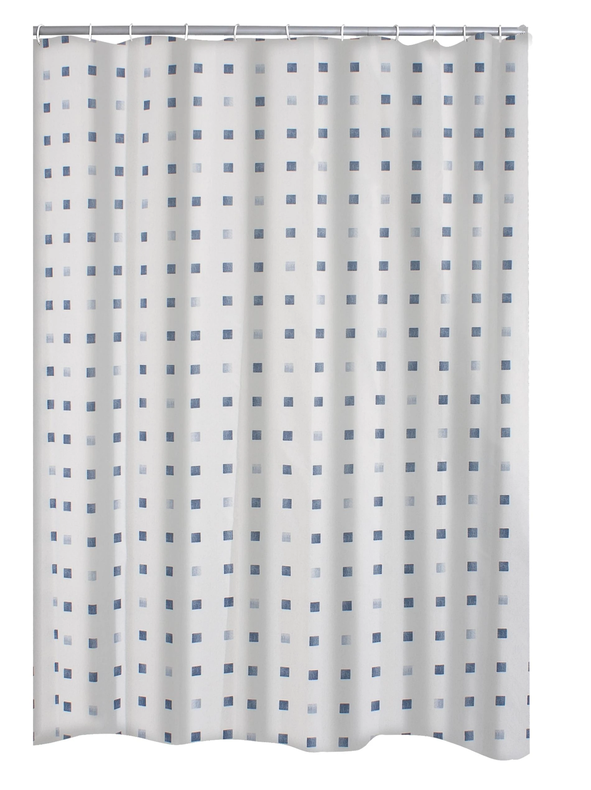 RIDDER Duschvorhang Textil Domino Inkl. Ringe Blau 180x200 Cm 1 RIDDER Duschvorhang Textil Domino Inkl. Ringe Blau 180x200 Cm