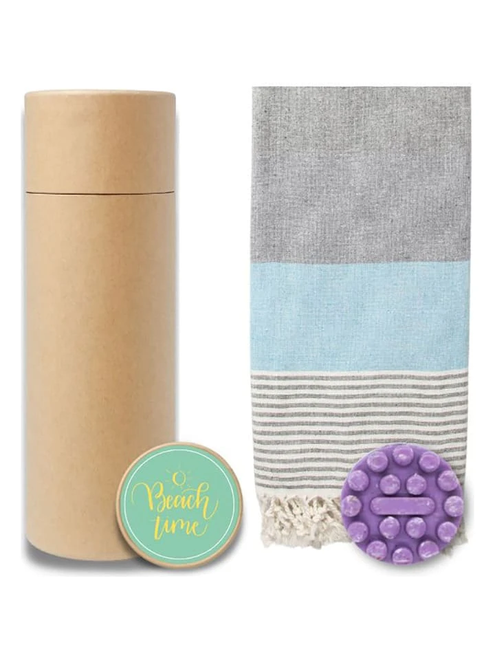 Samimi 3tlg. Set: Wellness & Spa In Grau/ Hellblau 1 Samimi 3tlg. Set: Wellness & Spa In Grau/ Hellblau