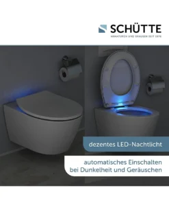 Schütte LED-WC-Sitz Mit Absenkautomatik In Weiß -Relaxdays Verkaufsshop schutte led wc sitz mit absenkautomatik in weiss 4