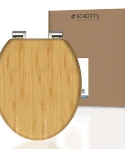 Schütte Nachhaltiger WC Sitz BAMBUS Mit Absenkautomatik - (L) 42 X (B) 37 X (H) 5 Cm