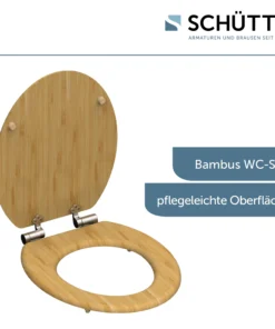 Schütte Nachhaltiger WC Sitz BAMBUS Mit Absenkautomatik - (L) 42 X (B) 37 X (H) 5 Cm -Relaxdays Verkaufsshop schutte nachhaltiger wc sitz bambus mit absenkautomatik l 42 x b 37 x h 5 cm 3