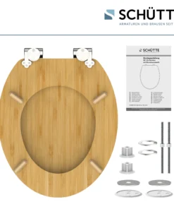 Schütte Nachhaltiger WC Sitz BAMBUS Mit Absenkautomatik - (L) 42 X (B) 37 X (H) 5 Cm -Relaxdays Verkaufsshop schutte nachhaltiger wc sitz bambus mit absenkautomatik l 42 x b 37 x h 5 cm 6