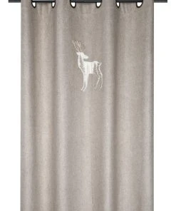 STOF France Ösengardine "Buissiere" In Grau - (L)260 X (B)140 Cm -Relaxdays Verkaufsshop stof france osengardine buissiere in grau l 260 x b 140 cm 2