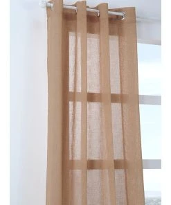 STOF France Ösengardine "Paloma" In Hellbraun - (L)260 X (B)140 Cm