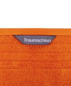 Traumschloss Frottier-Line Premium Saunatuch In Orange -Relaxdays Verkaufsshop traumschloss frottier line premium saunatuch in orange 2