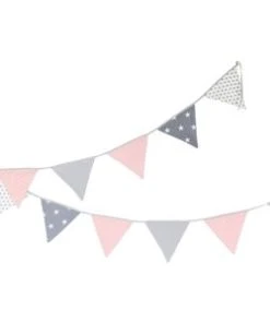 ULLENBOOM® Wimpelkette 325 Cm (10 Wimpel) In Rosa