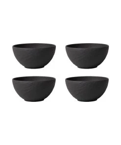 Villeroy & Boch 4er Set Bol Manufacture Rock Ø 14,0 Cm In Schwarz