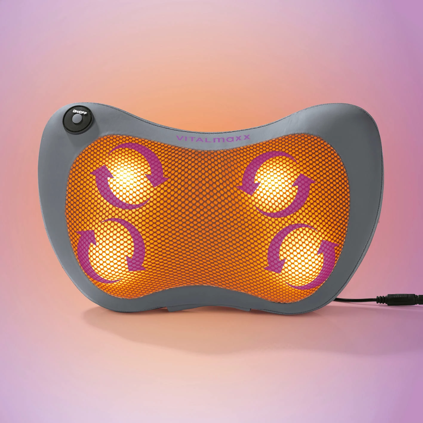 Vitalmaxx Shiatsu-Massagekissen In Grau/Anthrazit - 12V 2 Vitalmaxx Shiatsu-Massagekissen In Grau/Anthrazit - 12V – Bild 2