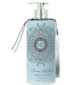 Vivian Gray Seifenspender Mit Creme Seife Amber & Cedar In Hellblau