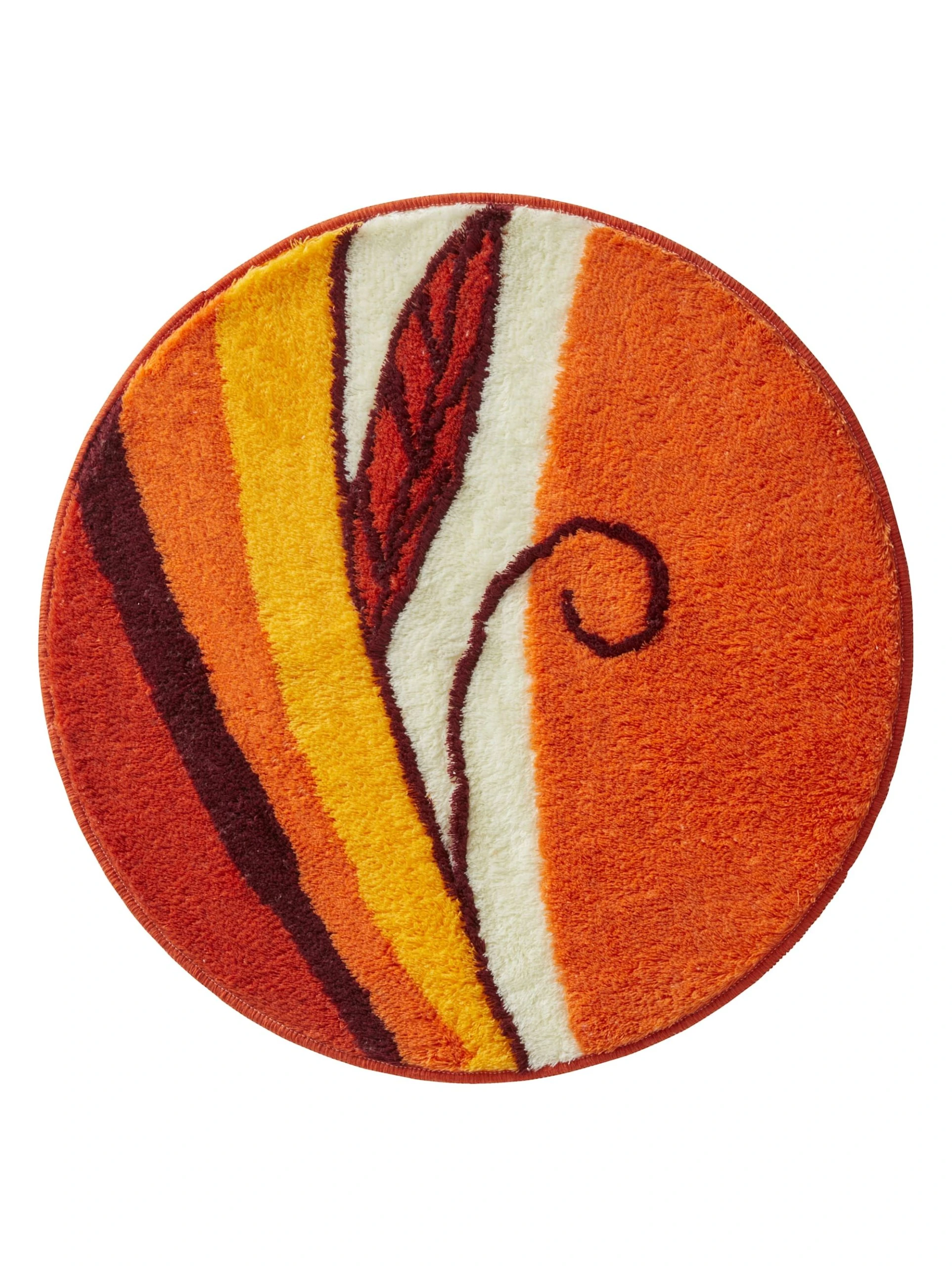 Webschatz Badematte Rund 'Aspen 2.0' In Terracotta 6 Webschatz Badematte Rund 'Aspen 2.0' In Terracotta – Bild 6