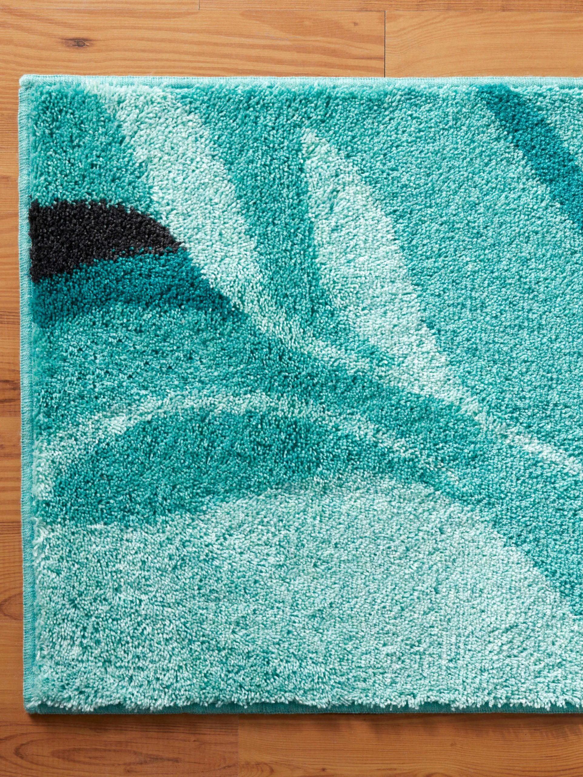 Webschatz Badematte Rund 'Delhi' In Grün 1 Webschatz Badematte Rund 'Delhi' In Grün