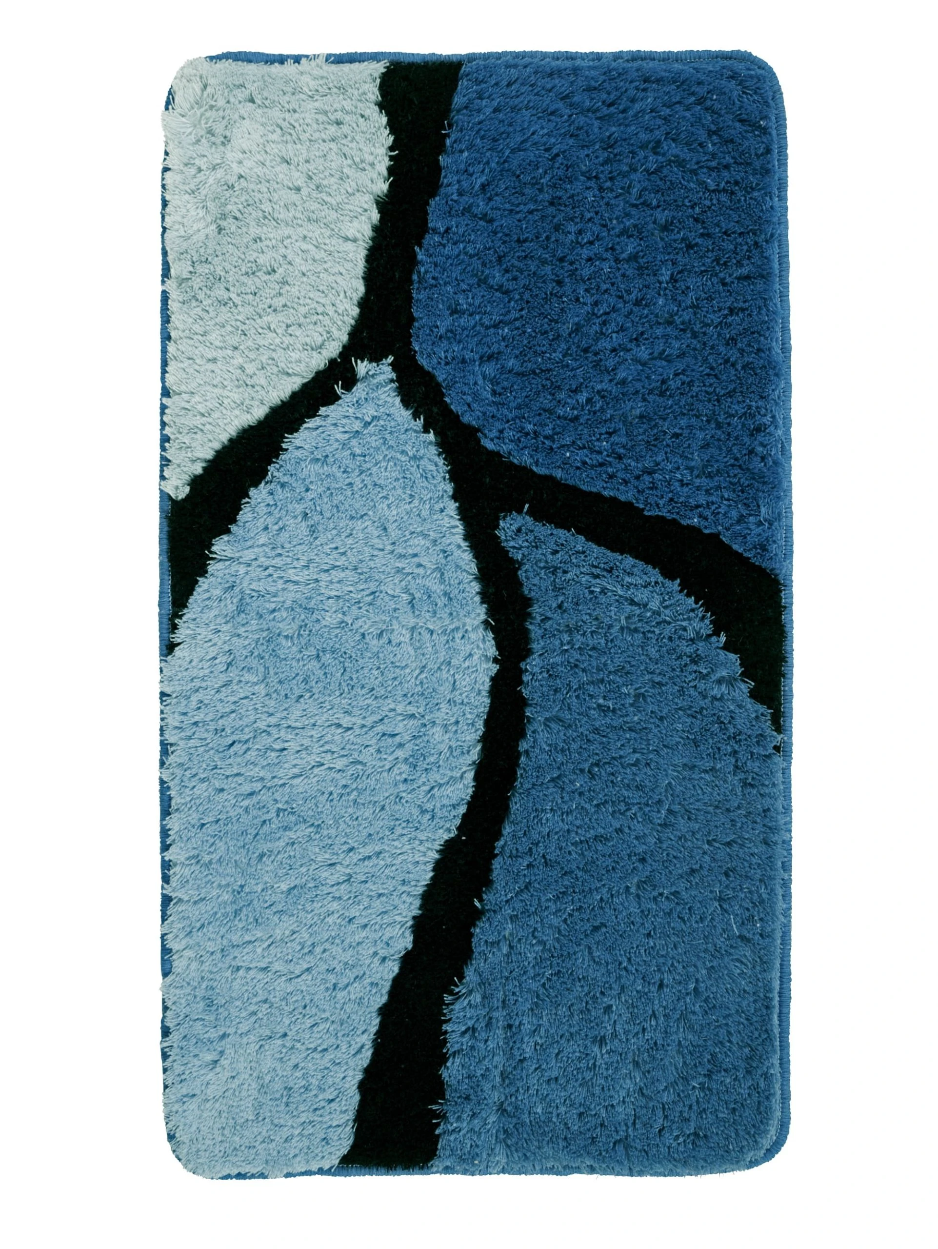 Webschatz Badematte Rund 'Hamburg' In Blau 1 Webschatz Badematte Rund 'Hamburg' In Blau