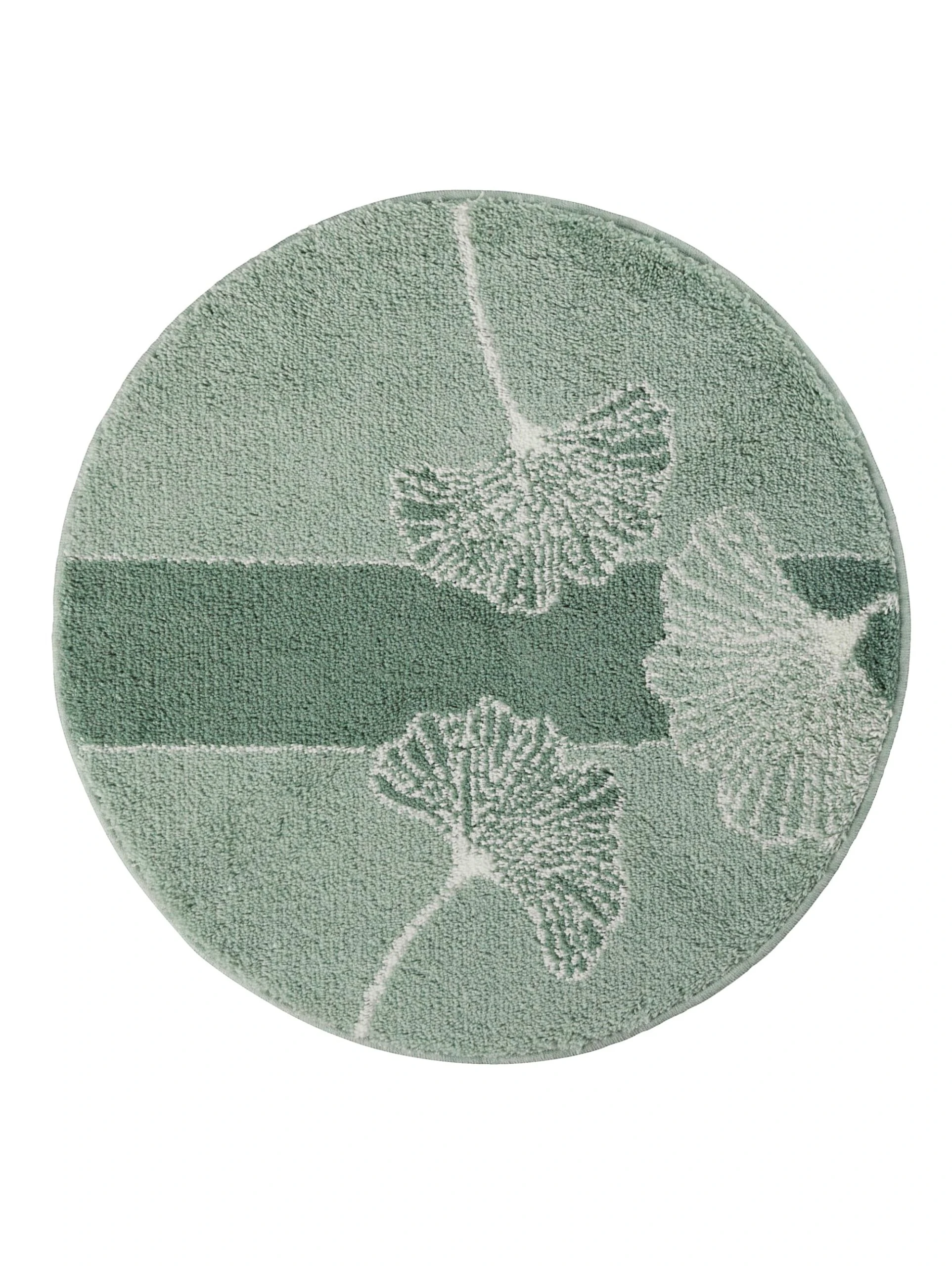 Webschatz Badematte Rund 'Sofia' In Grün 5 Webschatz Badematte Rund 'Sofia' In Grün – Bild 5