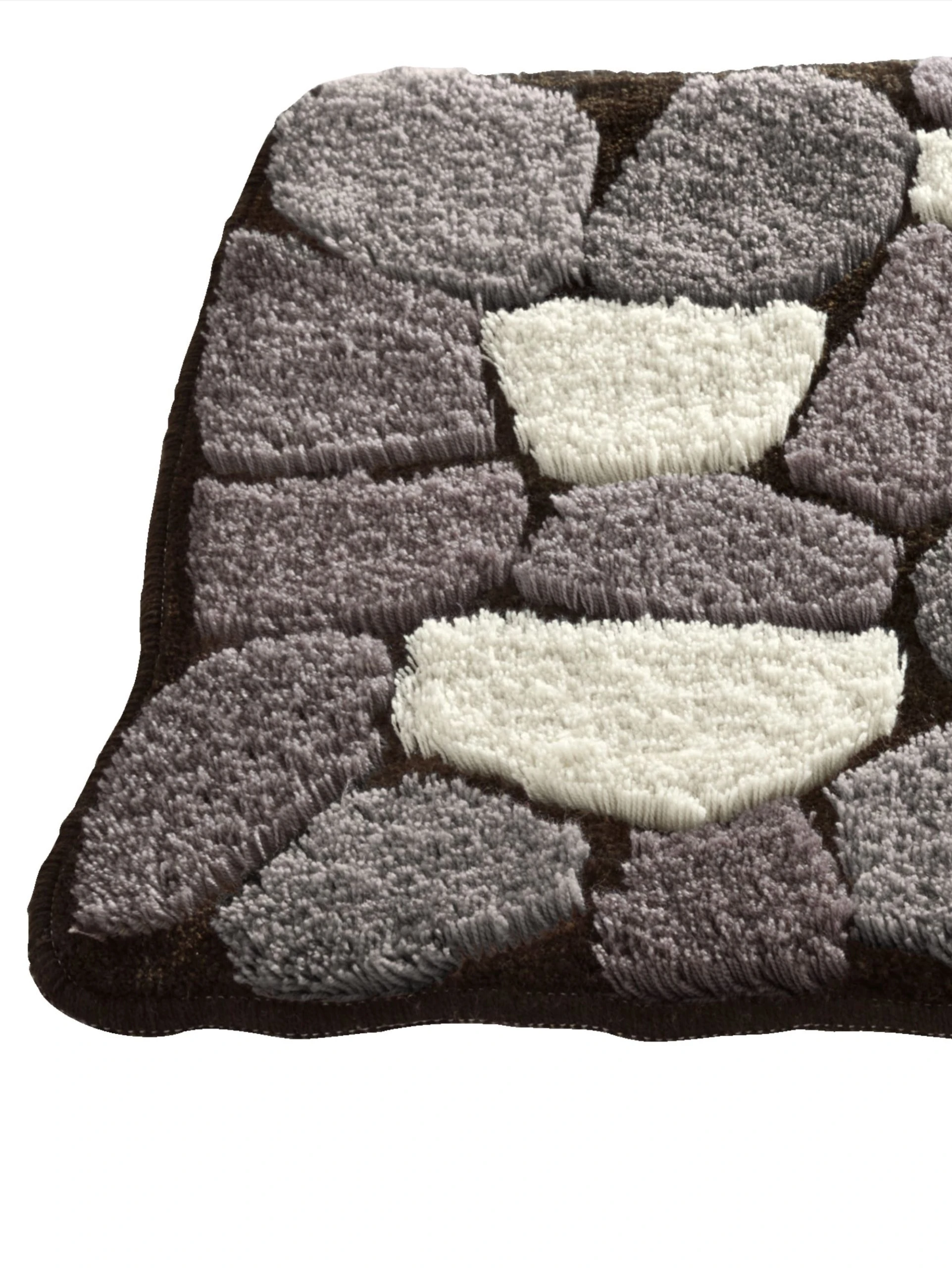 Webschatz Badematte Rund 'Stone' In Grau 3 Webschatz Badematte Rund 'Stone' In Grau – Bild 3