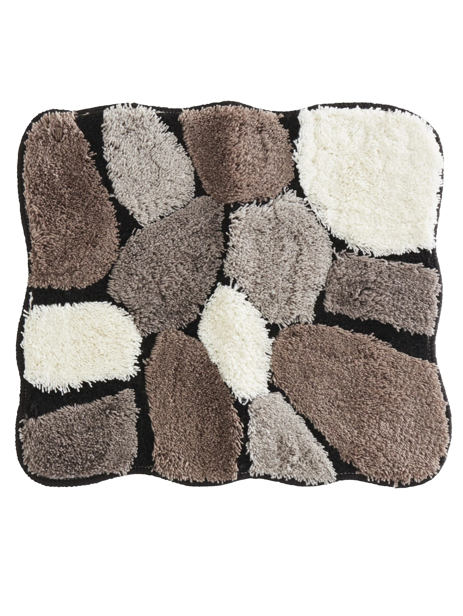 Webschatz Badematte Rund 'Stone' In Grau 7 Webschatz Badematte Rund 'Stone' In Grau – Bild 7