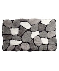 Webschatz Badematte Rund 'Stone' In Grau