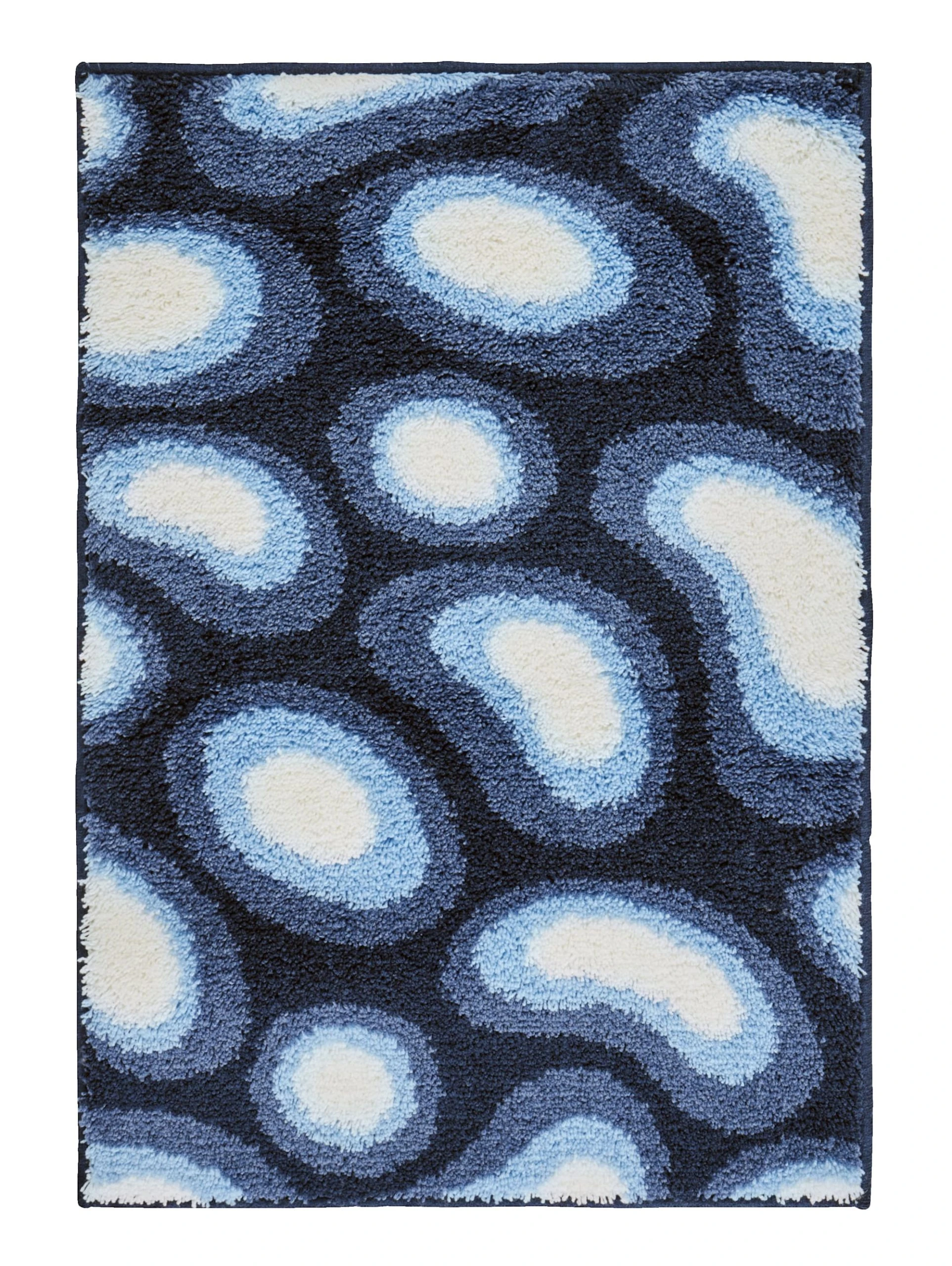 Webschatz Badematte Rund 'Tokio' In Blau 2 Webschatz Badematte Rund 'Tokio' In Blau – Bild 2