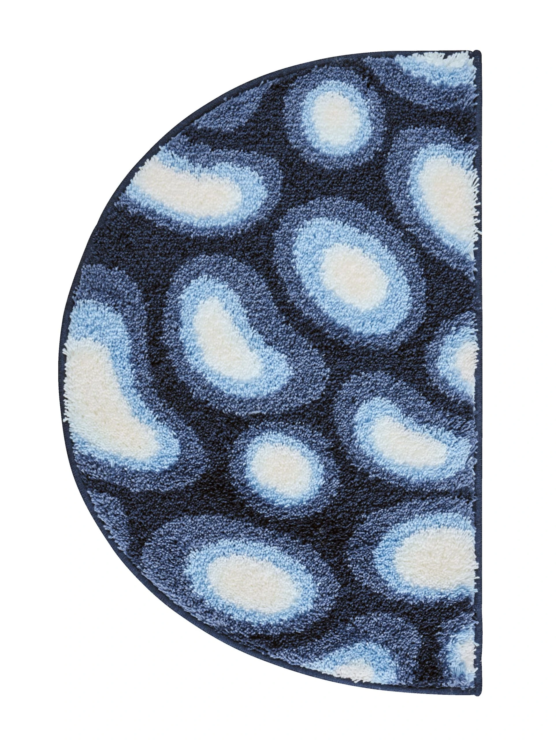 Webschatz Badematte Rund 'Tokio' In Blau 5 Webschatz Badematte Rund 'Tokio' In Blau – Bild 5