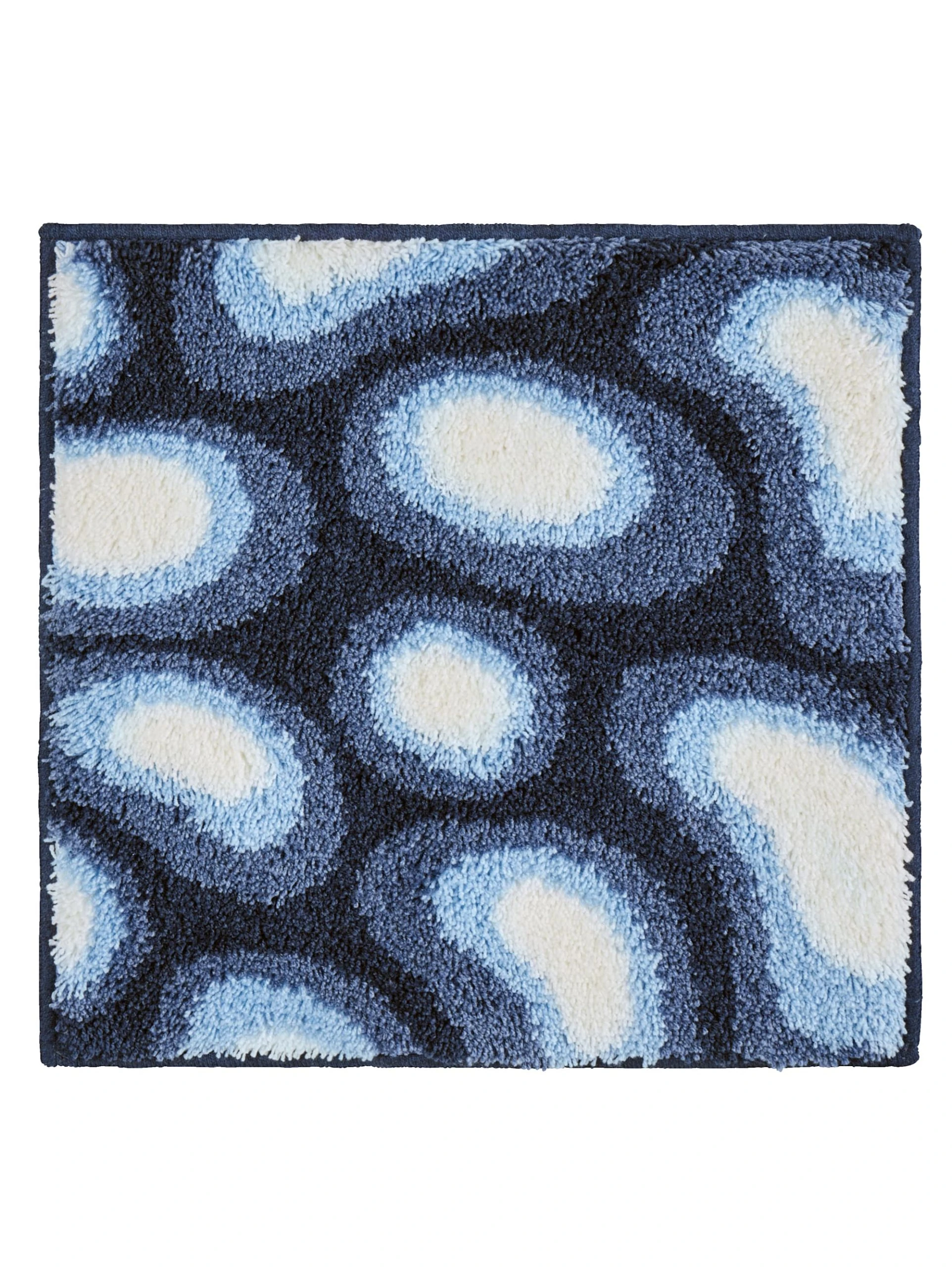 Webschatz Badematte Rund 'Tokio' In Blau 6 Webschatz Badematte Rund 'Tokio' In Blau – Bild 6