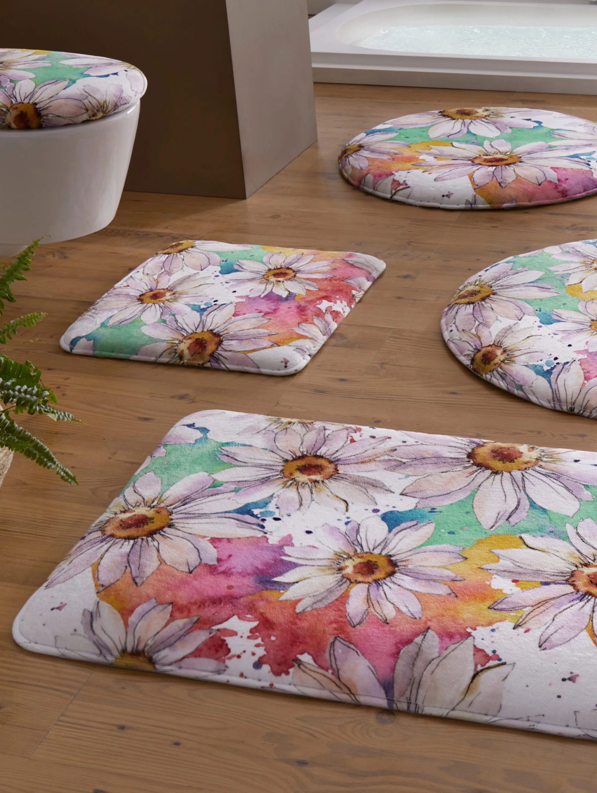 Webschatz Badematte Rund 'Ubud' Mit Memory-Schaum In Multicolor 1 Webschatz Badematte Rund 'Ubud' Mit Memory-Schaum In Multicolor