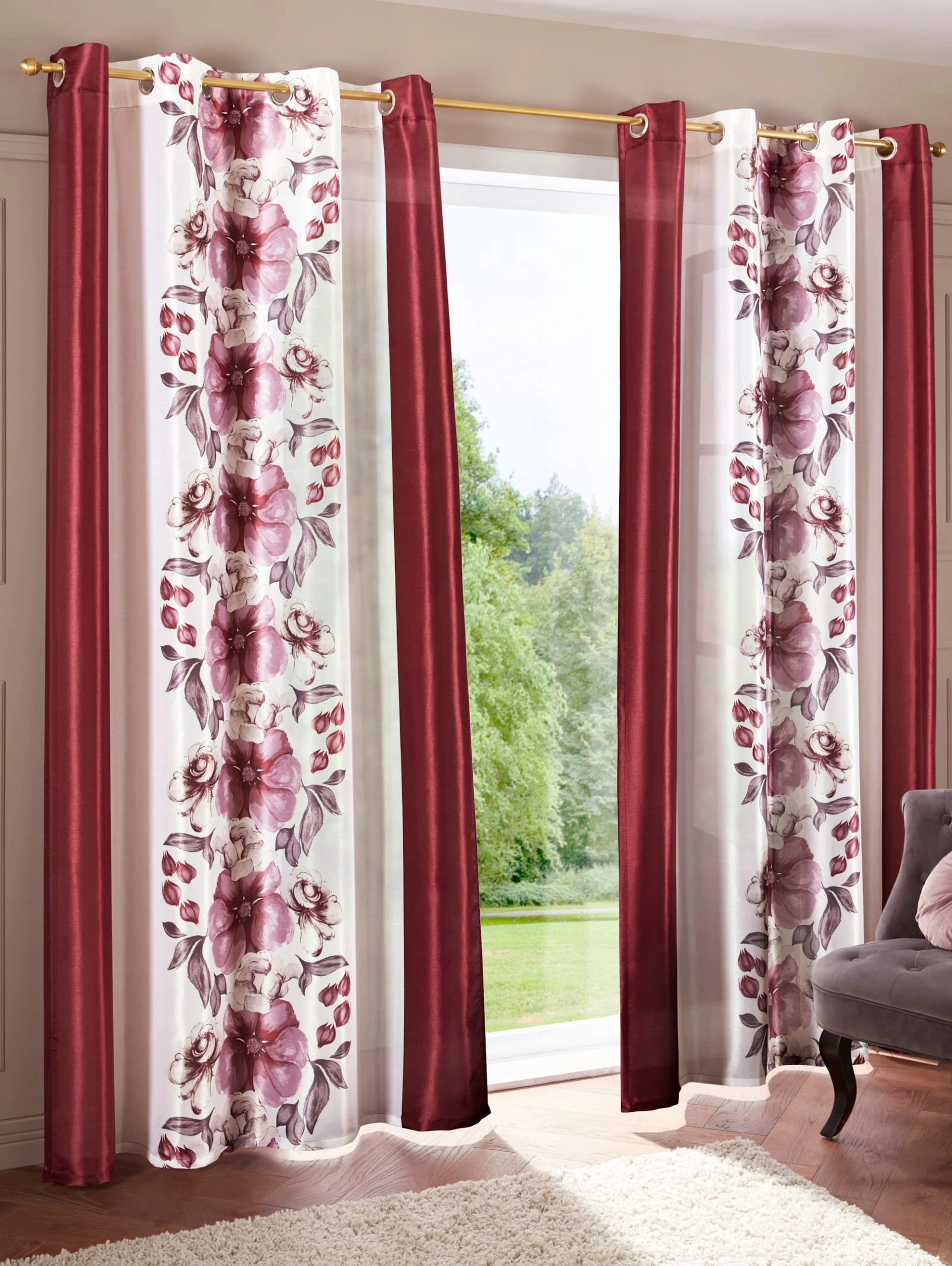 Webschatz Dekogardine Any In Rot 2 Webschatz Dekogardine Any In Rot – Bild 2