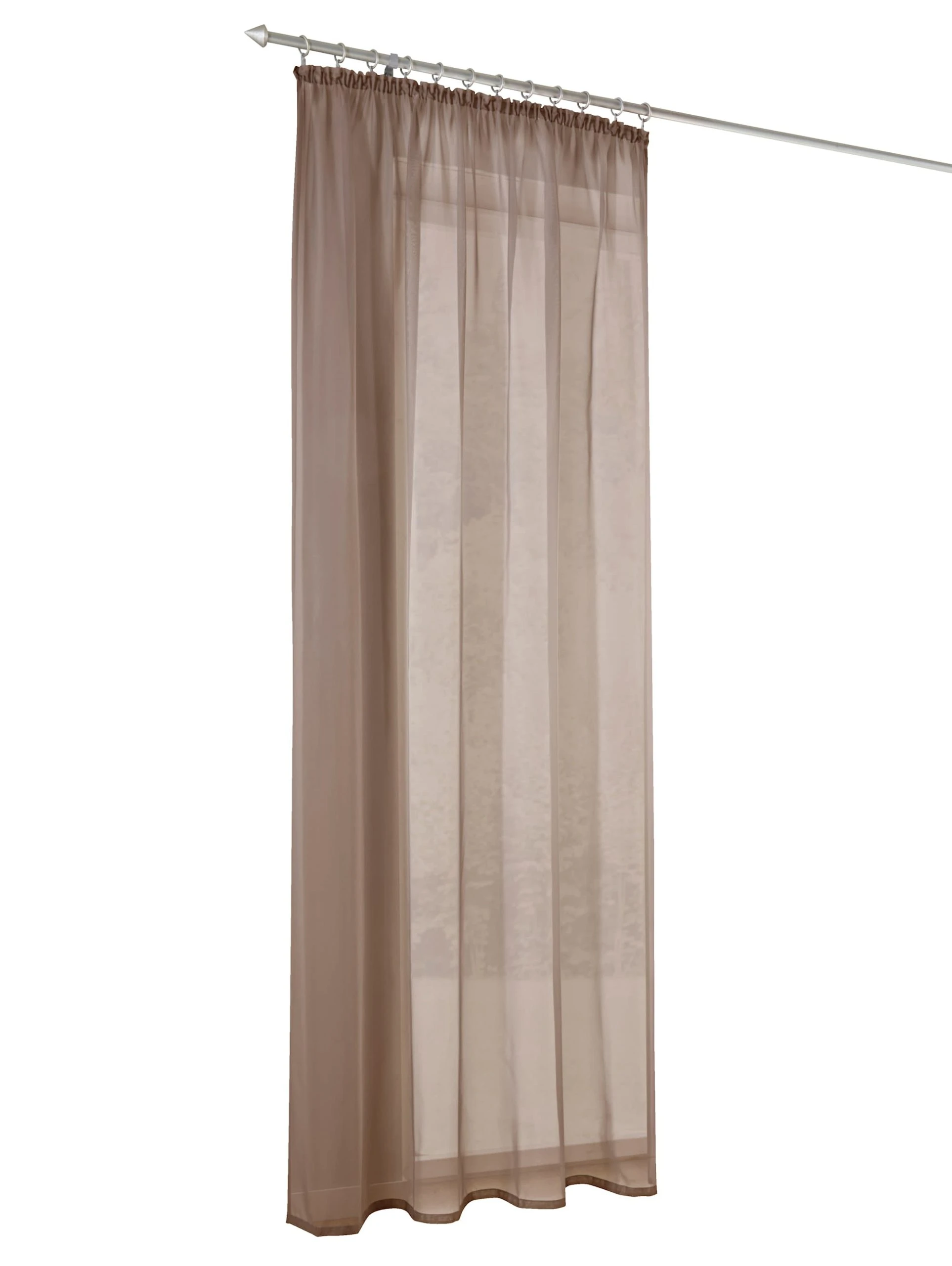 Webschatz Dekogardine "Karla" In Taupe 2 Webschatz Dekogardine "Karla" In Taupe – Bild 2