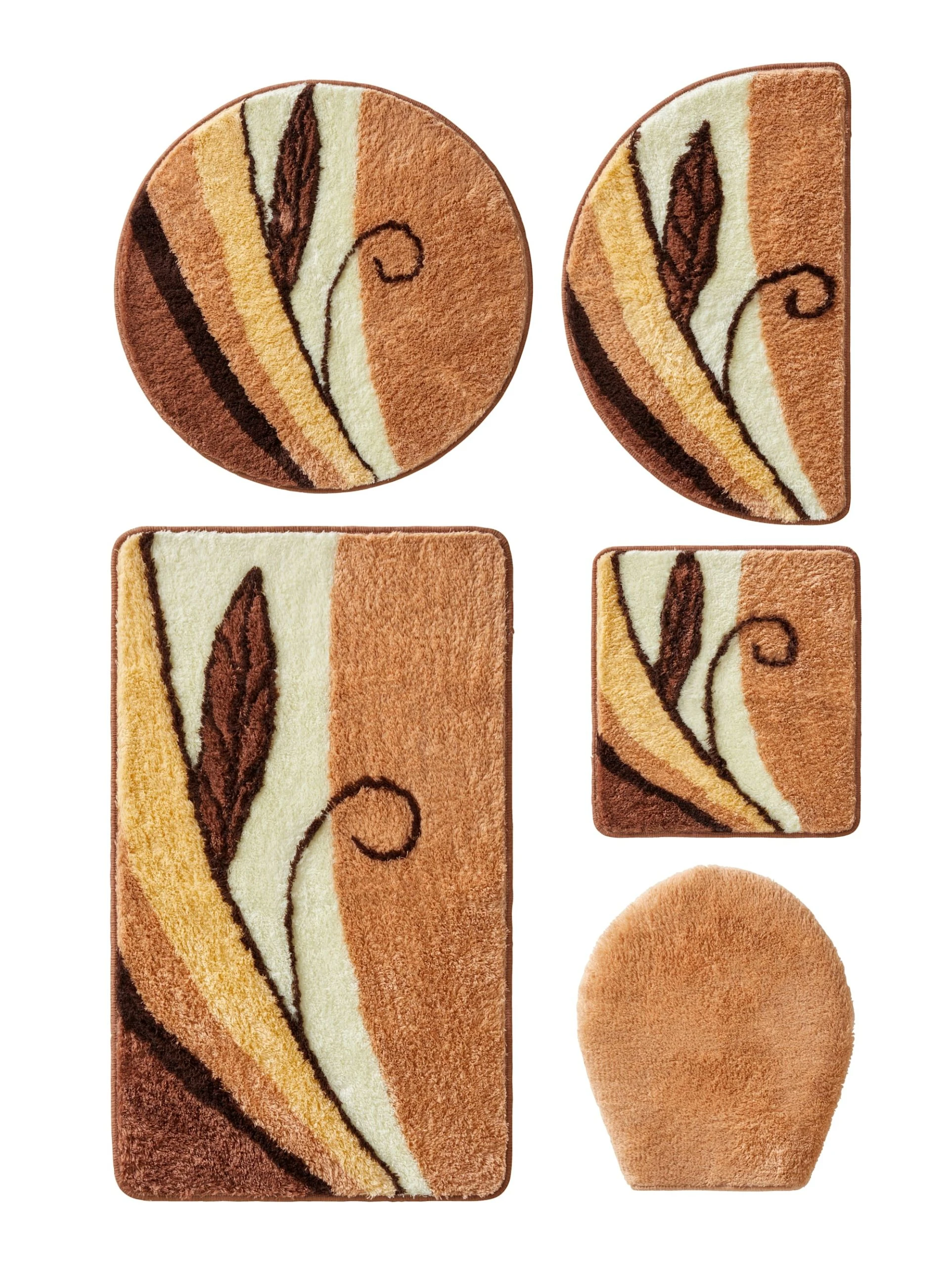 Webschatz Duschvorlage Halbrund 'Aspen 2.0' In Braun 2 Webschatz Duschvorlage Halbrund 'Aspen 2.0' In Braun – Bild 2