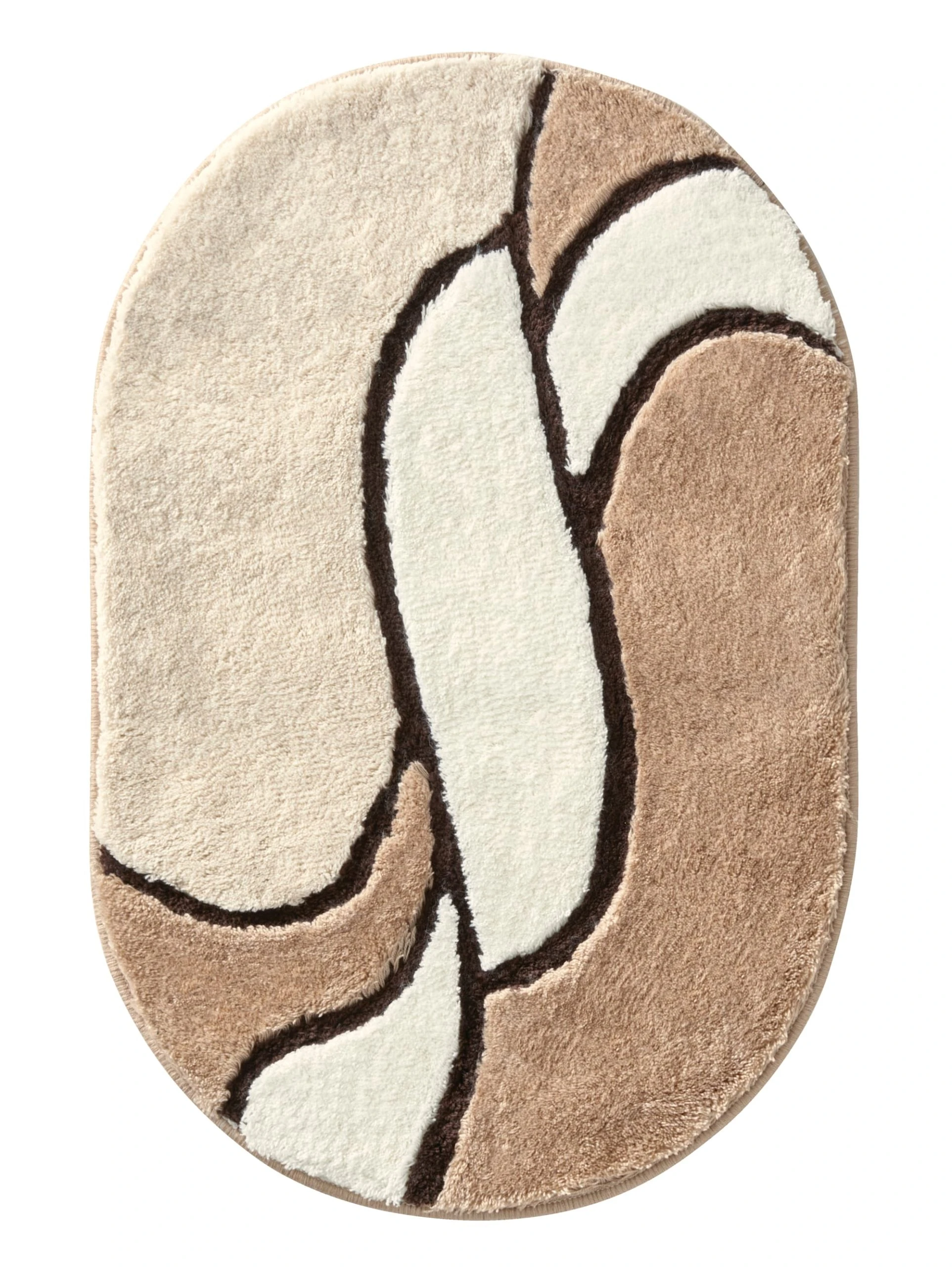 Webschatz Duschvorlage Halbrund 'Prime' In Beige 2 Webschatz Duschvorlage Halbrund 'Prime' In Beige – Bild 2