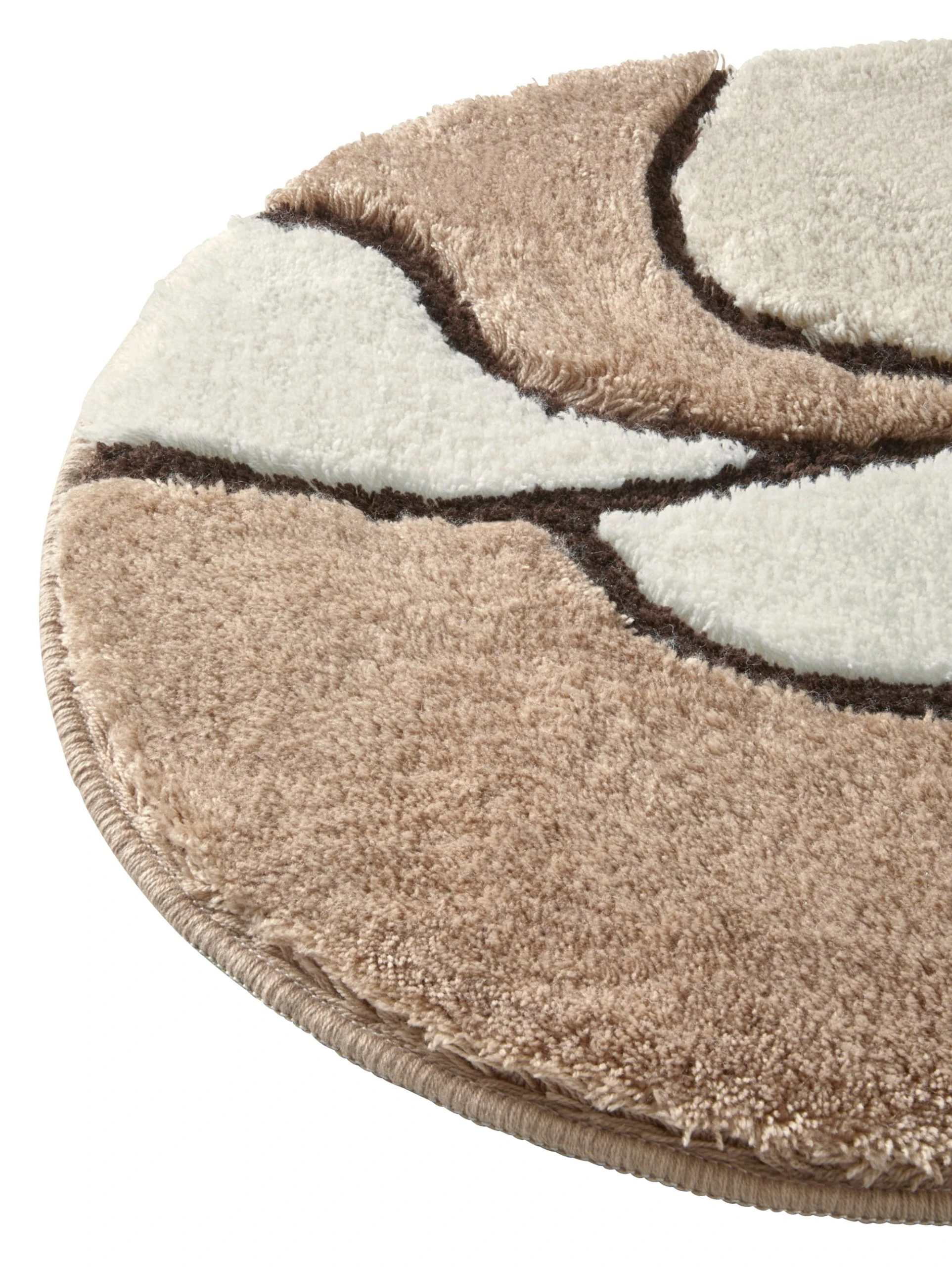 Webschatz Duschvorlage Halbrund 'Prime' In Beige 3 Webschatz Duschvorlage Halbrund 'Prime' In Beige – Bild 3