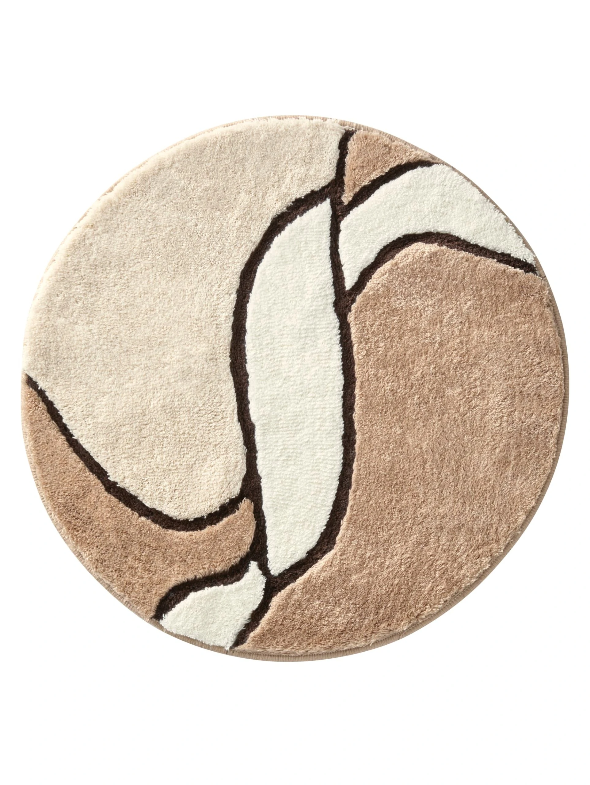 Webschatz Duschvorlage Halbrund 'Prime' In Beige 5 Webschatz Duschvorlage Halbrund 'Prime' In Beige – Bild 5