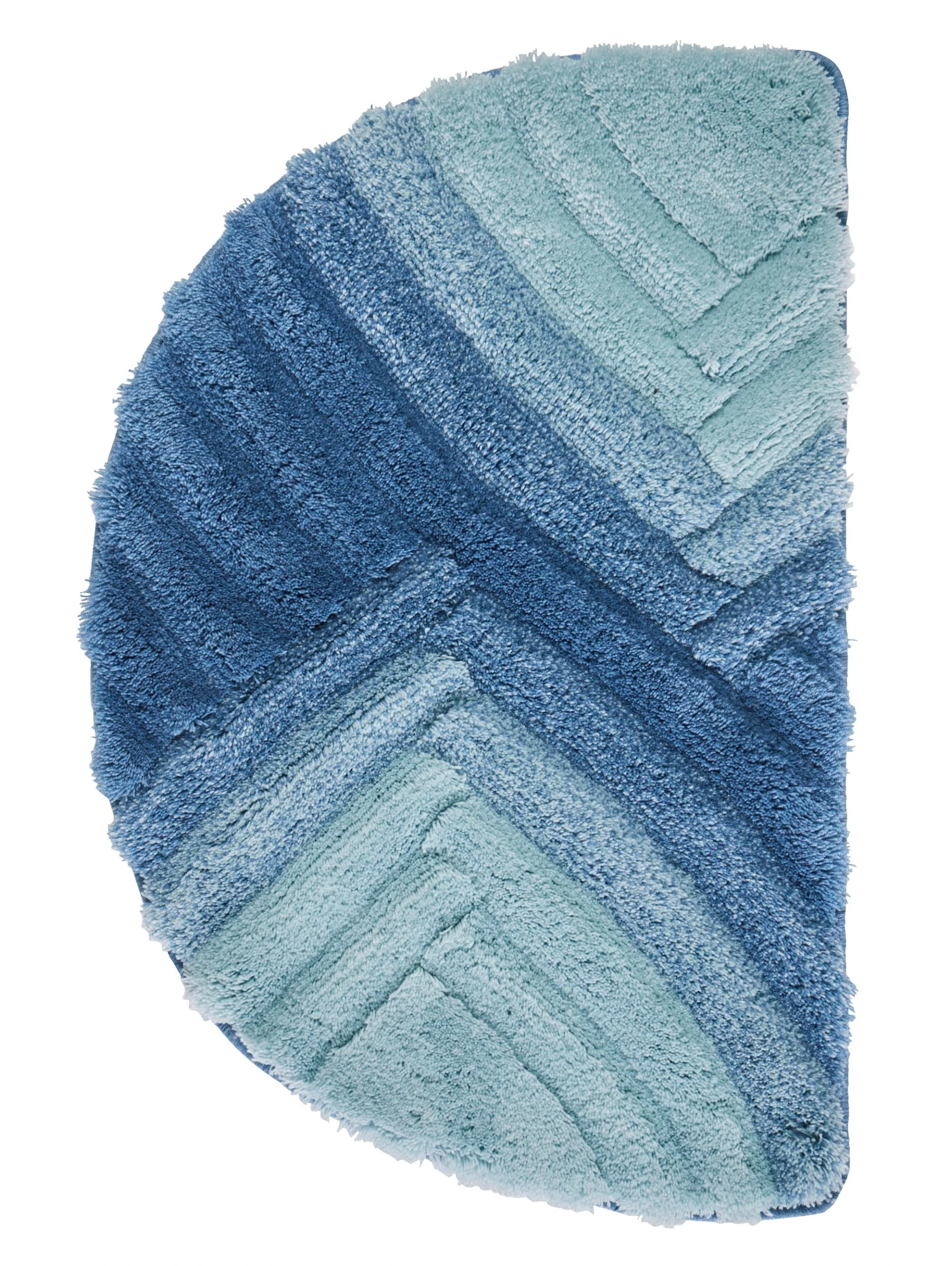 Webschatz Duschvorlage Halbrund 'Stella' In Blau 5 Webschatz Duschvorlage Halbrund 'Stella' In Blau – Bild 5