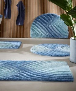 Webschatz Duschvorlage Halbrund 'Stella' In Blau