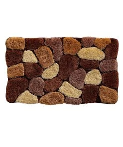 Webschatz Duschvorlage Halbrund 'Stone' In Braun