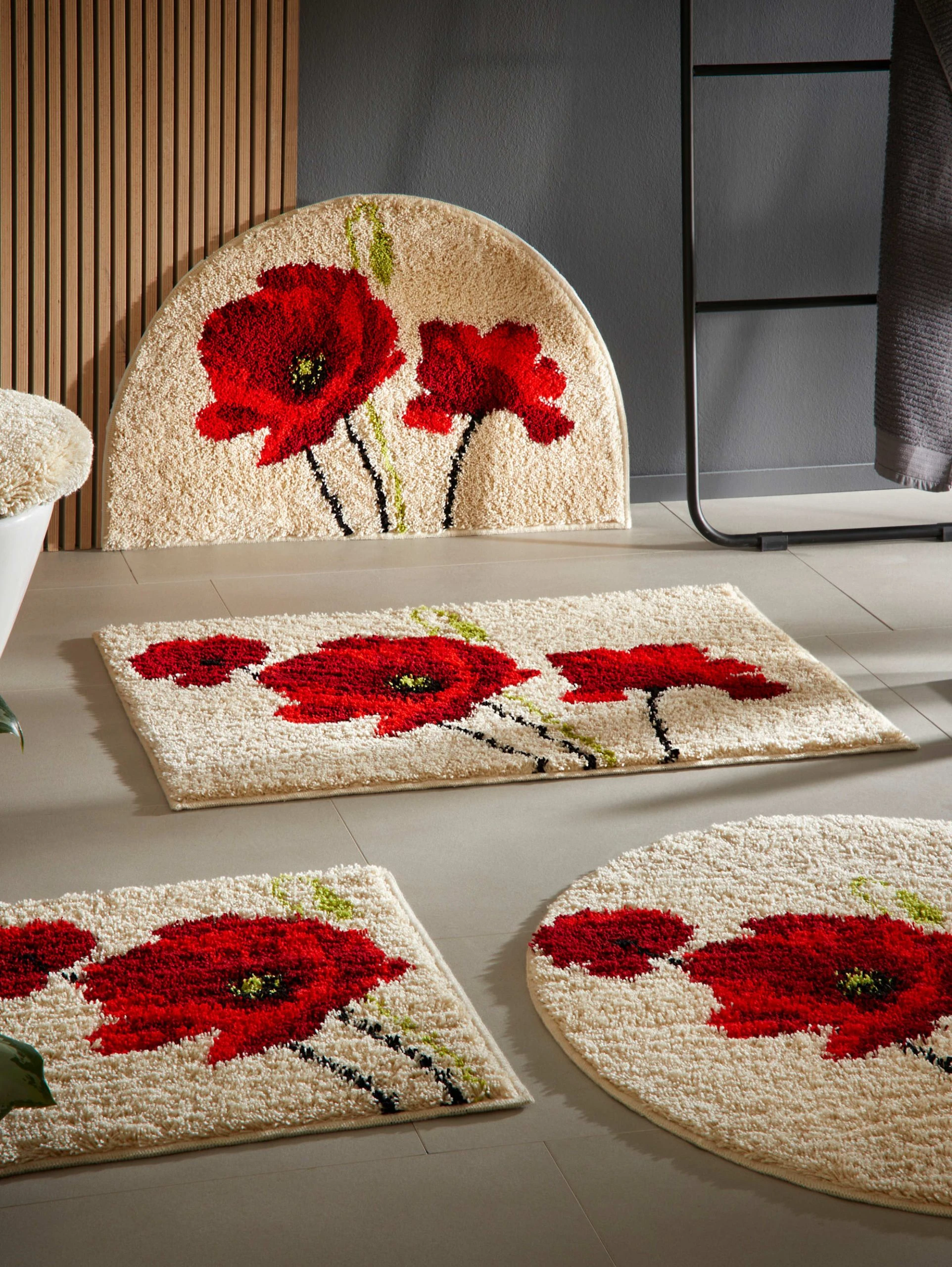 Webschatz Duschvorlage Halbrund 'Tirana' In Natur 1 Webschatz Duschvorlage Halbrund 'Tirana' In Natur