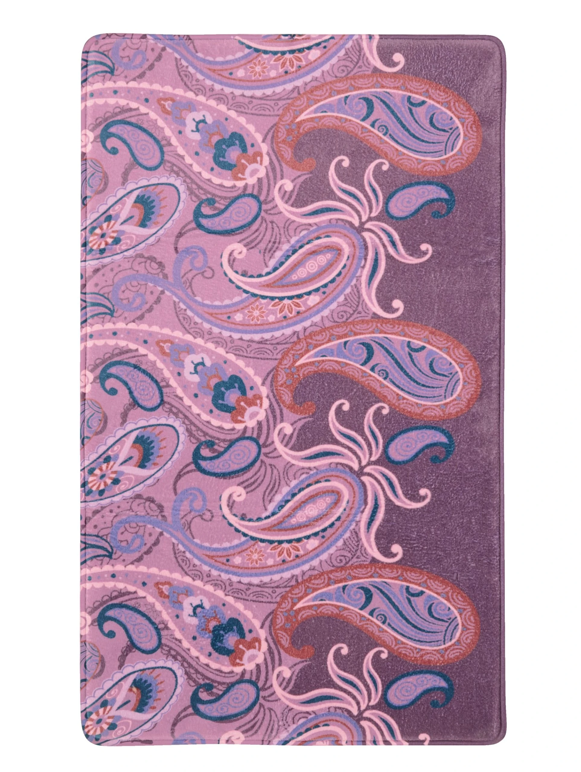 Webschatz Duschvorlage Halbrund `Verona` Mit Memory Schaum In Lila 2 Webschatz Duschvorlage Halbrund `Verona` Mit Memory Schaum In Lila – Bild 2