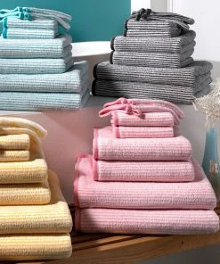 Webschatz Frottierset 'Stripes' 8tlg. In Rosé