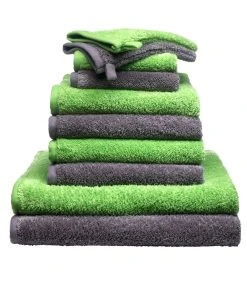 Webschatz Handtuch-Set 10tlg. 'Berlin' In Grau, Grün