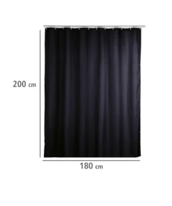 Wenko Anti-Schimmel Duschvorhang Uni Black In Schwarz 18 Wenko Anti-Schimmel Duschvorhang Uni Black In Schwarz -Relaxdays Verkaufsshop wenko anti schimmel duschvorhang uni black in schwarz 4
